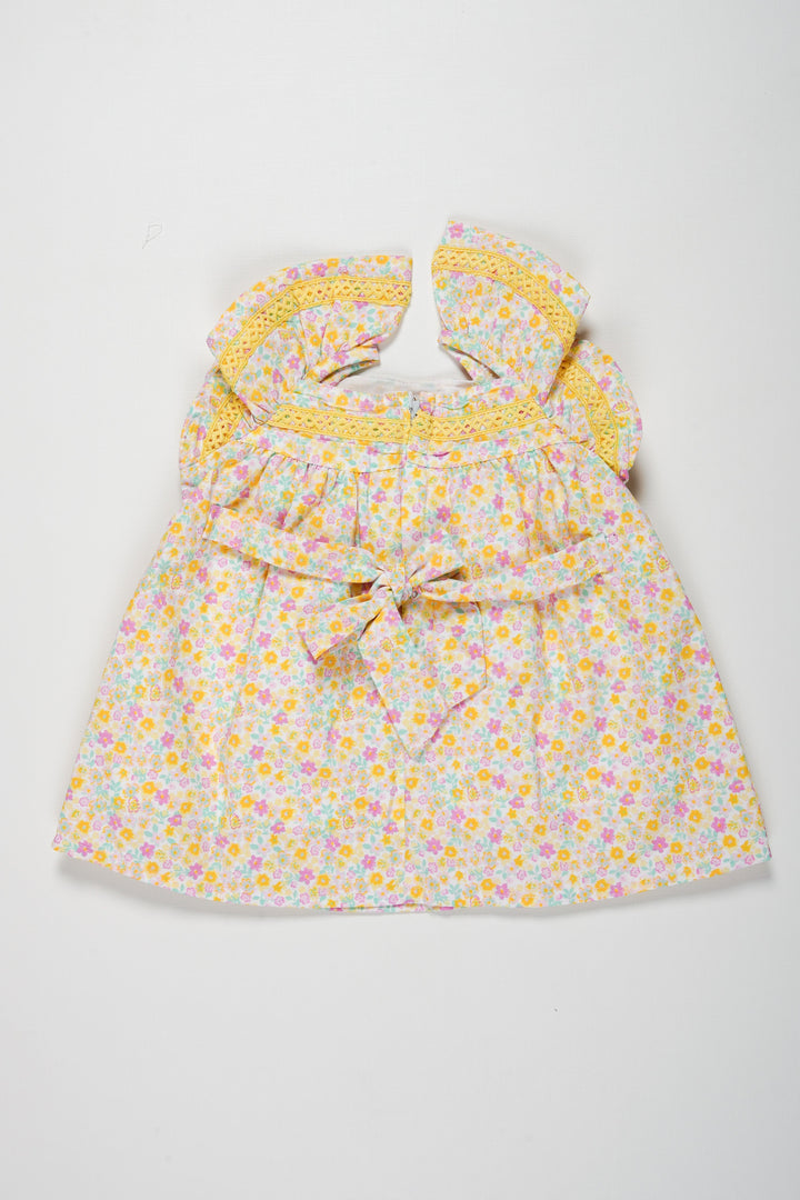 The Nesavu Baby Cotton Frocks Charming Floral Cotton Frock for Baby Girls Nesavu Buy Baby Girl Floral Cotton Dress Online | Trendy and Comfortable Baby Wear | The Nesavu