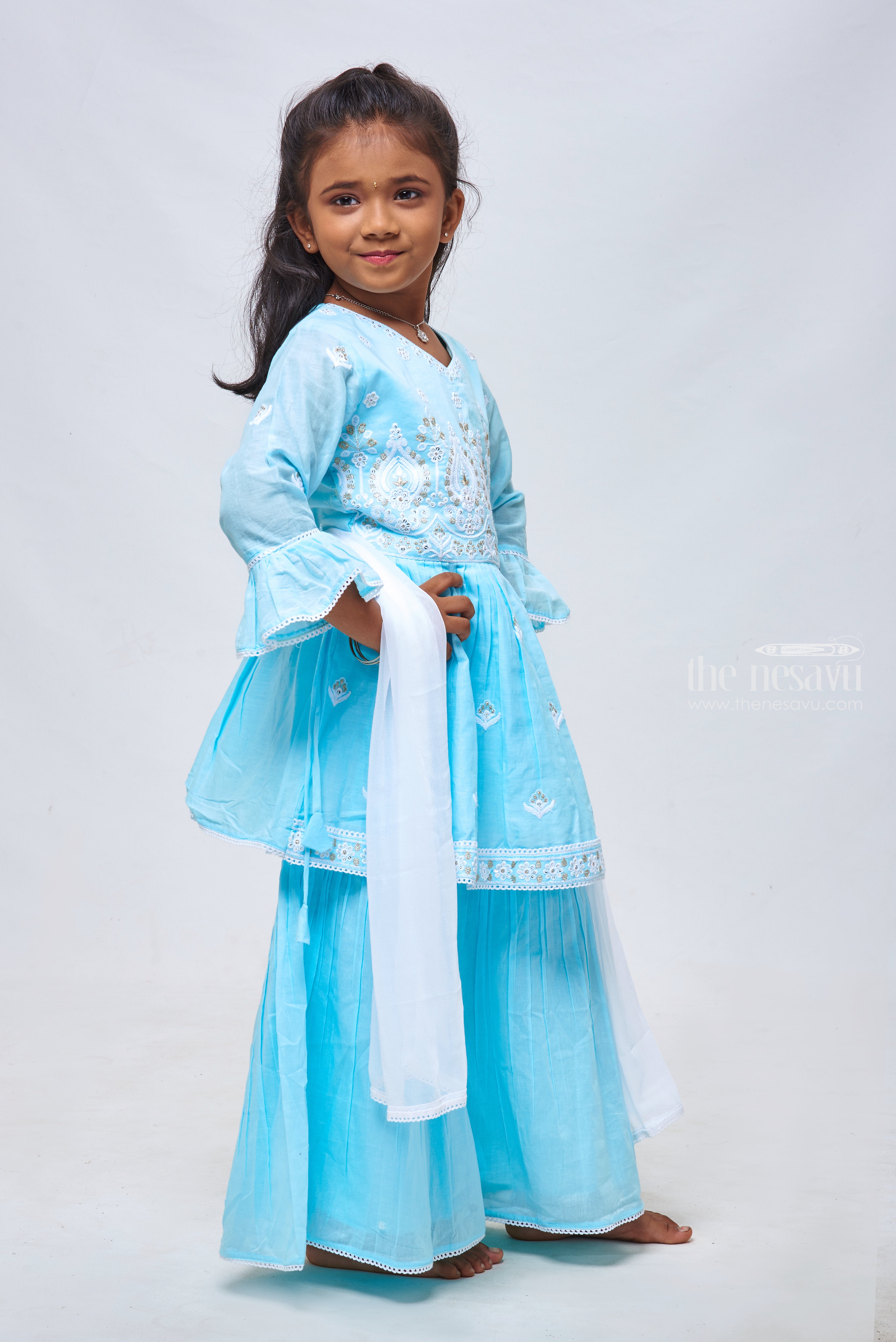Trendy and Latest Kurti and Sharara Set for Kids Vibrant Designs The Nesavu The Nesavu