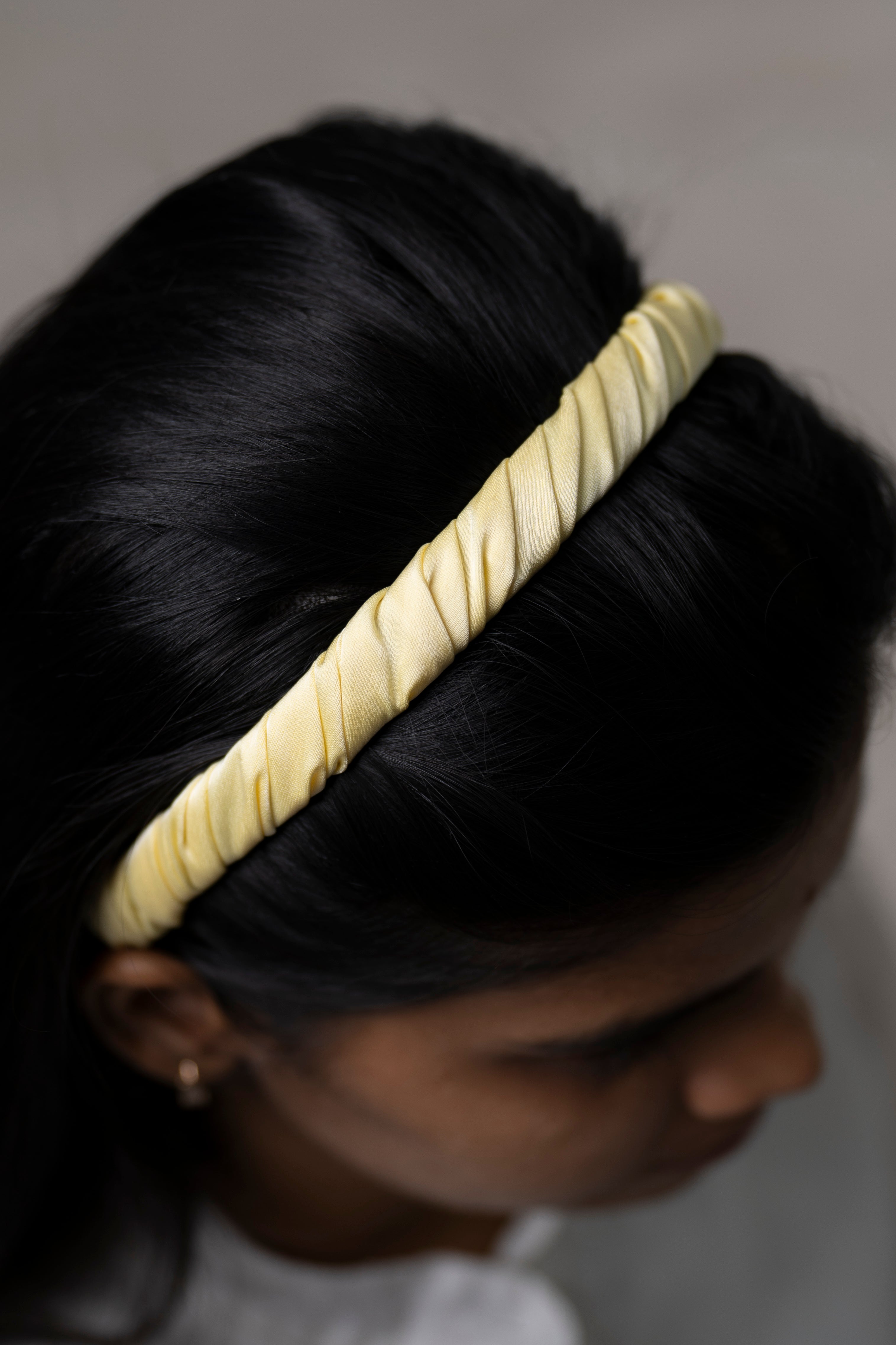 Elegant Olive Green Satin Hairband | The Nesavu – The Nesavu