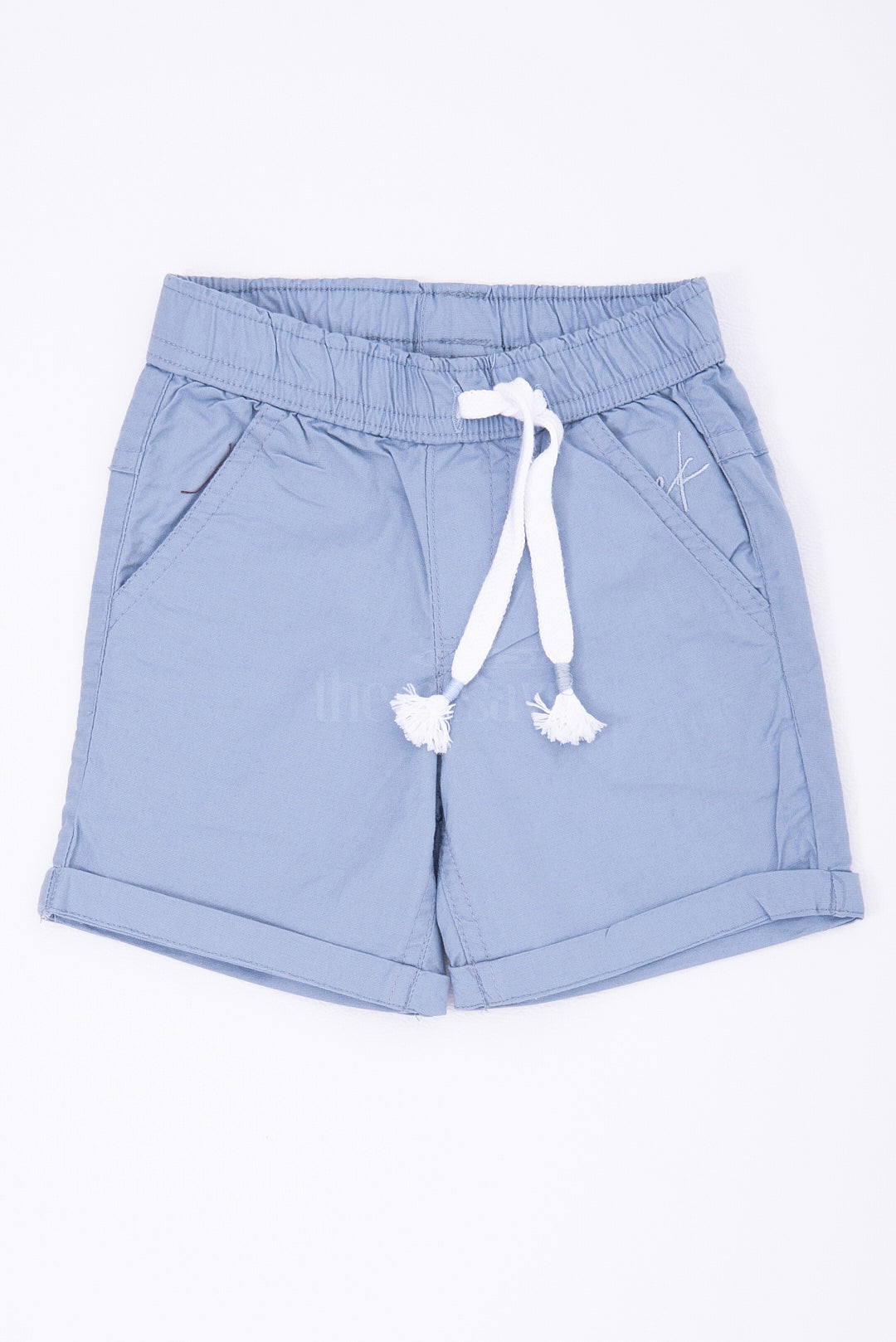 The Nesavu Boys Shorts Comfortable Cotton Sports Shorts - Elastic Waist with Pockets in Grey Nesavu 18 (2Y) / Blue BWS002A-18 Comfortable Cotton Sports Shorts - Nesavu | Elastic Waist with Pockets in Grey