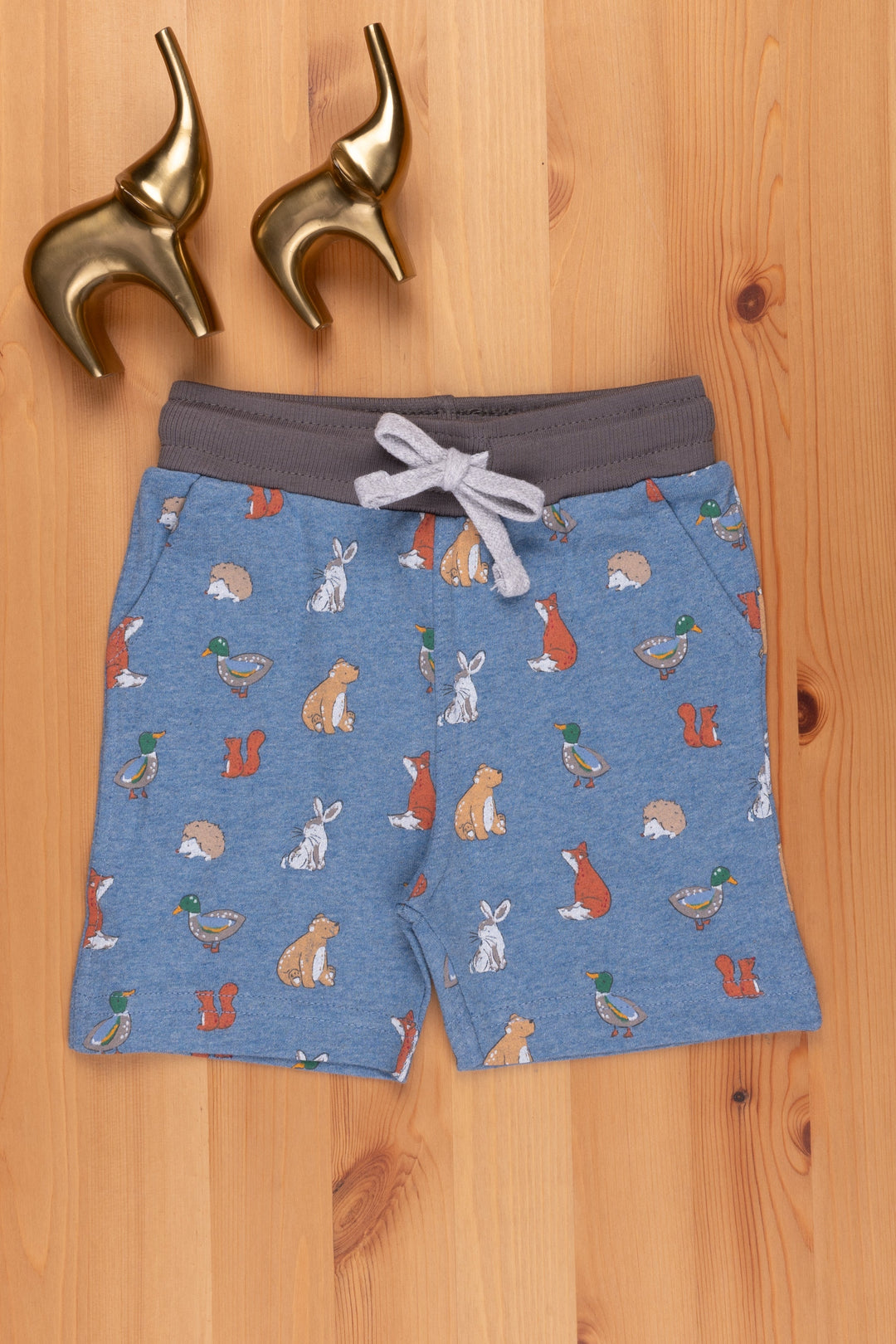 The Nesavu Boys Shorts Comfy Unisex Kids Everyday Shorts Versatile and Fashionable Bottoms psr silks Nesavu 18 (2Y) / Blue LBW036