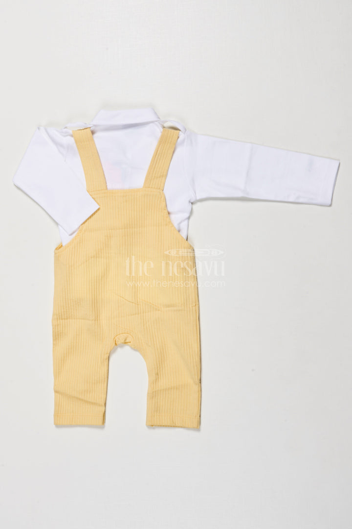 The Nesavu Baby Dungarees Cotton Baby Dungaree Set for Everyday Play and Outings Nesavu Nesavu baby dungaree cotton set printed tee daily wear playful comfort