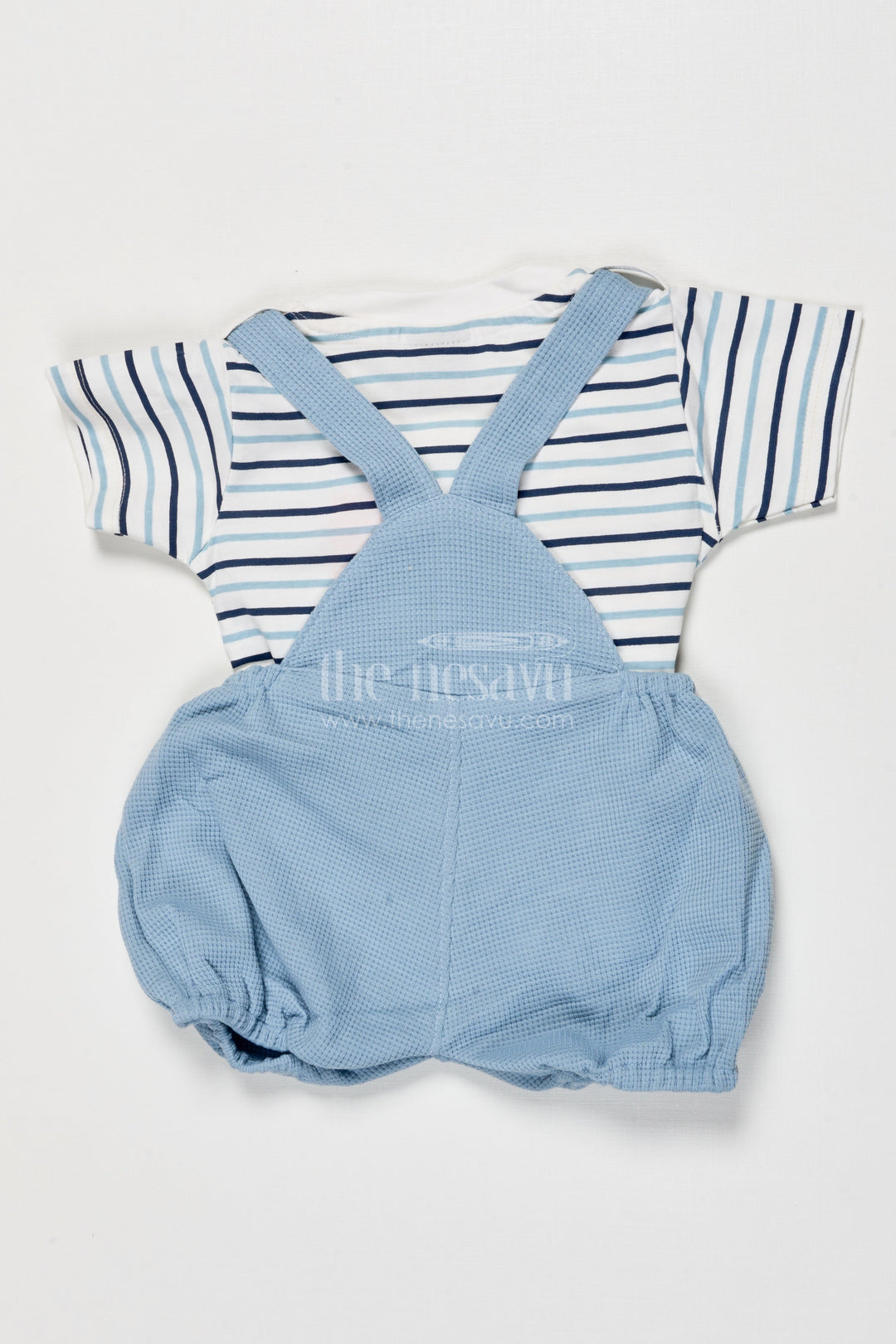 The Nesavu Baby Dungarees Cotton Baby Dungaree Set with Cute Embroidery for Everyday Wear Nesavu Nesavu cotton baby dungaree set animal embroidery playdates daily comfort