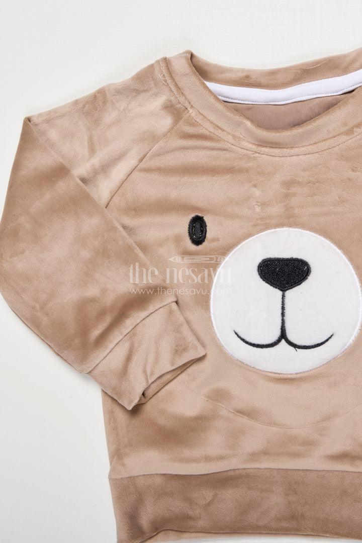 The Nesavu Boys Casual Set Cotton Boys Jogger Set with Animal Print for Everyday Play Nesavu Nesavu boys cotton casual jogger set animal print everyday comfort active wear