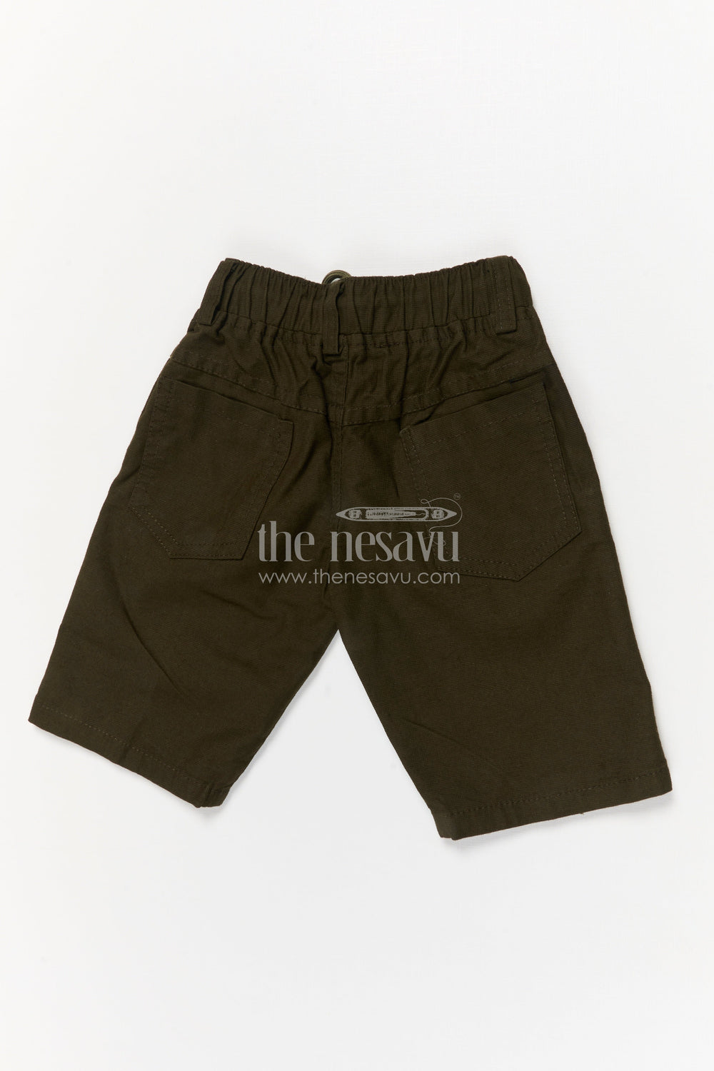 The Nesavu Boys Shorts Cotton Boys Shorts with Cartoon Print and Bold Text Design Nesavu Boys cotton shorts with rabbit print, elastic waist, and side pockets