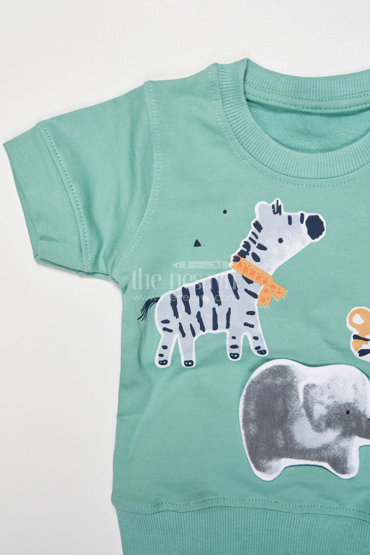 The Nesavu Boys Casual Set Cotton Casual Set for Toddler Boys’ Play and Daily Wear Nesavu Nesavu toddler boys cotton casual set printed top shorts play everyday wear