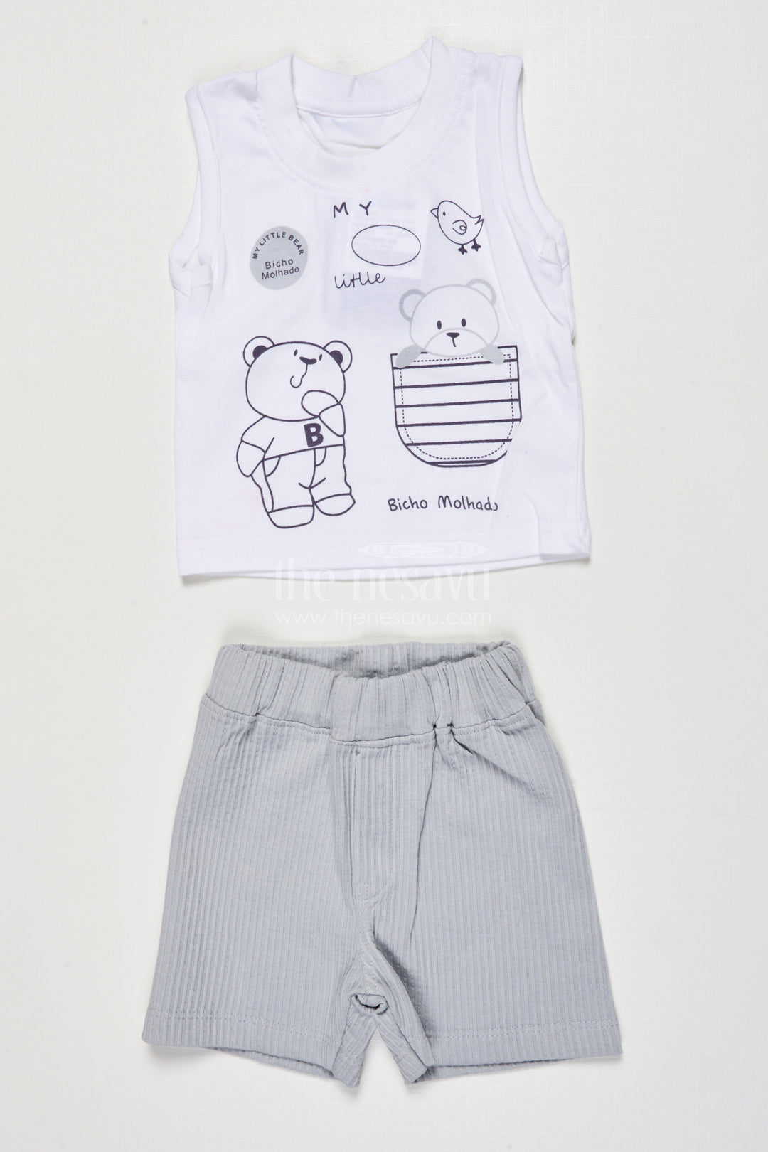 The Nesavu Boys Casual Set Cotton Co-ord Set for Boys to Wear During Play, Outings, or Lounging Nesavu Nesavu boys cotton co-ord set short sleeve shirt pants play casual wear