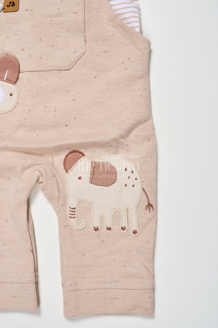 The Nesavu Baby Dungarees Cotton Dungaree Set for Babies to Wear at Home Nesavu Nesavu baby cotton dungaree set top everyday wear cozy indoor comfort