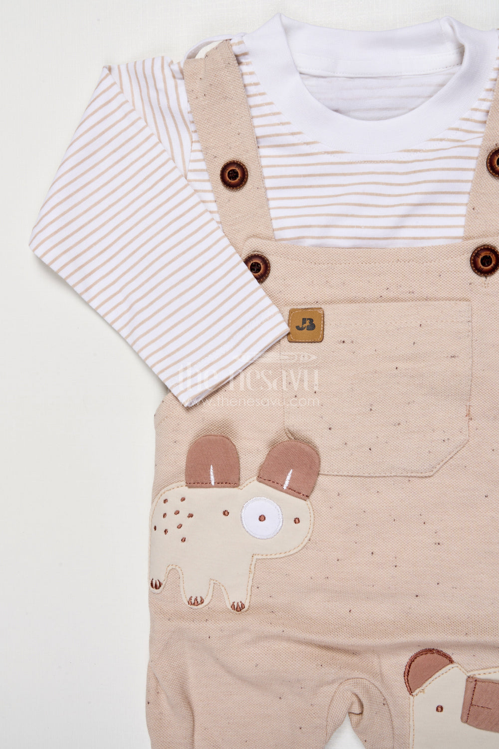 The Nesavu Baby Dungarees Cotton Dungaree Set for Babies to Wear at Home Nesavu Nesavu baby cotton dungaree set top everyday wear cozy indoor comfort