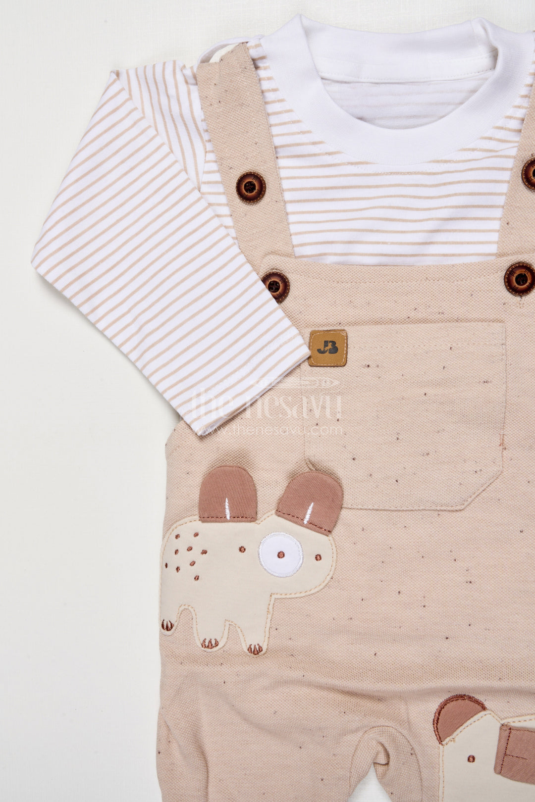 The Nesavu Baby Dungarees Cotton Dungaree Set for Babies to Wear at Home Nesavu Nesavu baby cotton dungaree set top everyday wear cozy indoor comfort