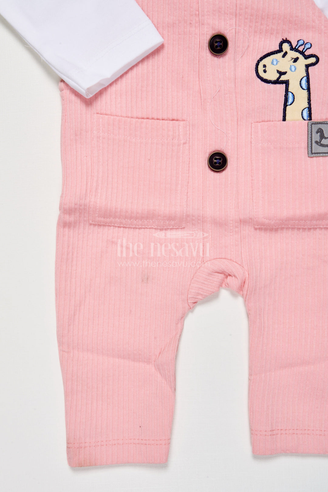 The Nesavu Baby Dungarees Cotton Dungaree Set for Baby Girls for Daily Comfort and Playtime Nesavu Nesavu cotton dungaree set baby girls soft inner top playtime daily wear