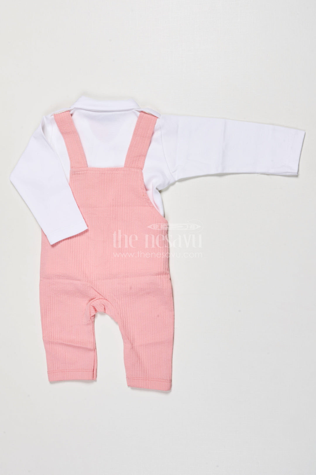 The Nesavu Baby Dungarees Cotton Dungaree Set for Baby Girls for Daily Comfort and Playtime Nesavu Nesavu cotton dungaree set baby girls soft inner top playtime daily wear