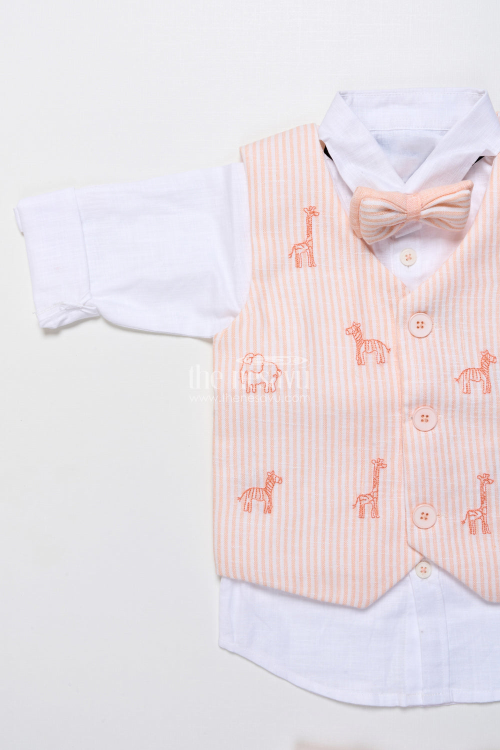 The Nesavu Boys Casual Set Cotton Festive Outfit for Boys with Embroidered Jacket and Formal Pants Nesavu Nesavu boys cotton festive outfit animal embroidery jacket trousers special events
