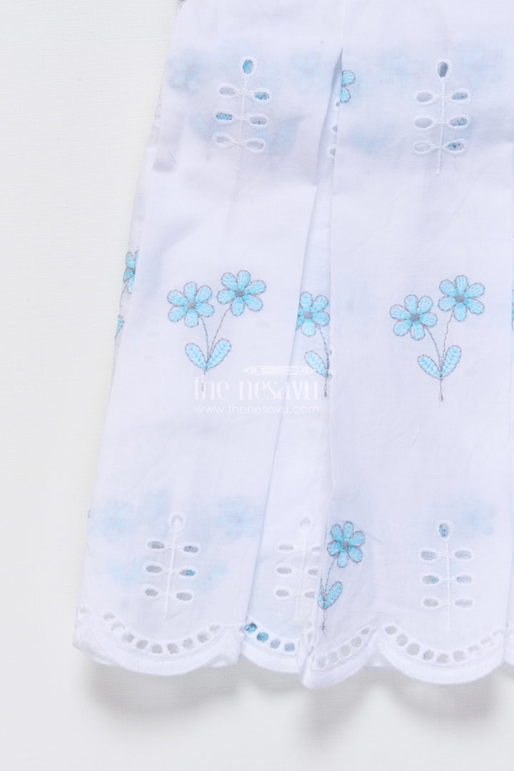 The Nesavu Girls Cotton Frock Cotton Frock for Baby Girls with Embroidery for Summer Outings and Playdates Nesavu Nesavu baby girl cotton frock hakoba embroidery playdates summer comfort