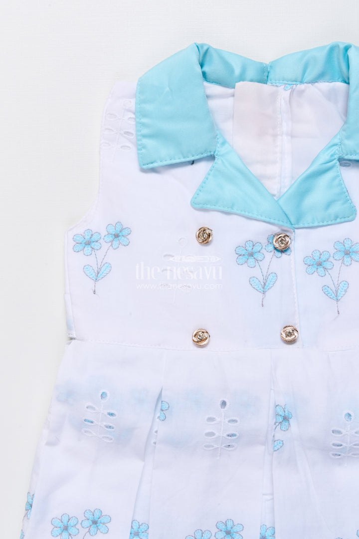 The Nesavu Girls Cotton Frock Cotton Frock for Baby Girls with Embroidery for Summer Outings and Playdates Nesavu Nesavu baby girl cotton frock hakoba embroidery playdates summer comfort