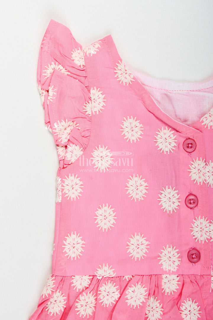 The Nesavu Girls Co-Ord Sets Cotton Plazo Set for Girls with Chikankari Embroidery for Casual Festive Wear Nesavu Nesavu girls cotton plazo set chikankari embroidery  ideal poojas summer festivals
