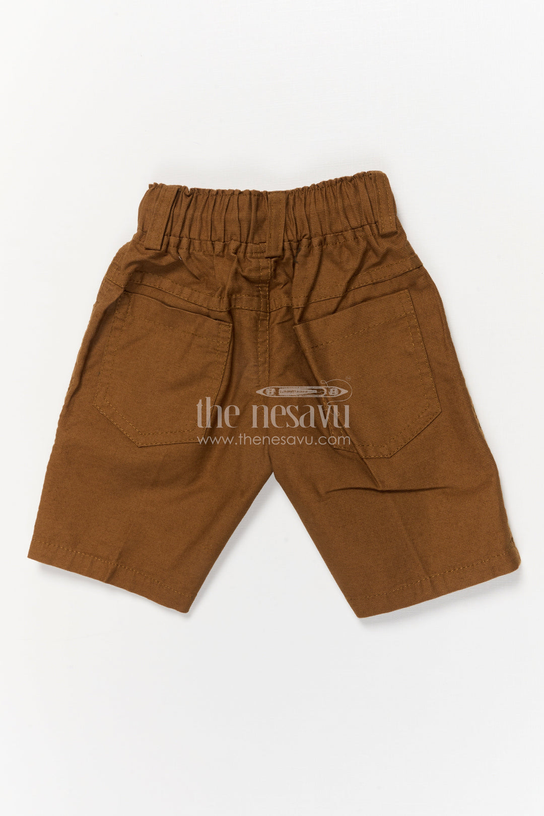 The Nesavu Boys Shorts Cotton Shorts for Boys with Rabbit Print and Elastic Fit Nesavu Kids cotton shorts for boys with rabbit cartoon print and practical pockets