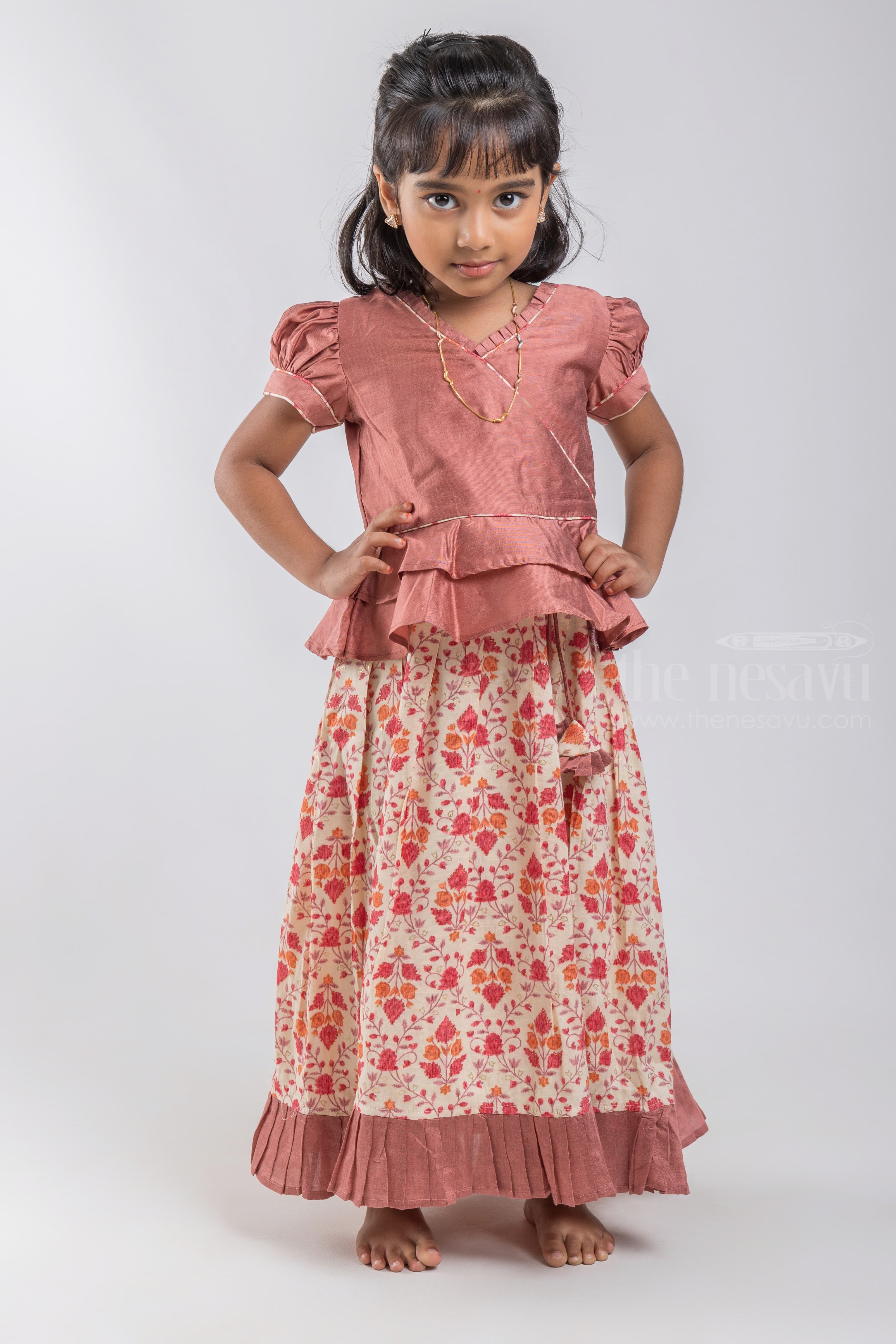 Nesavu Designer Kids Pattu Pavadai Lehenga Half Saree Langa Voni The Nesavu