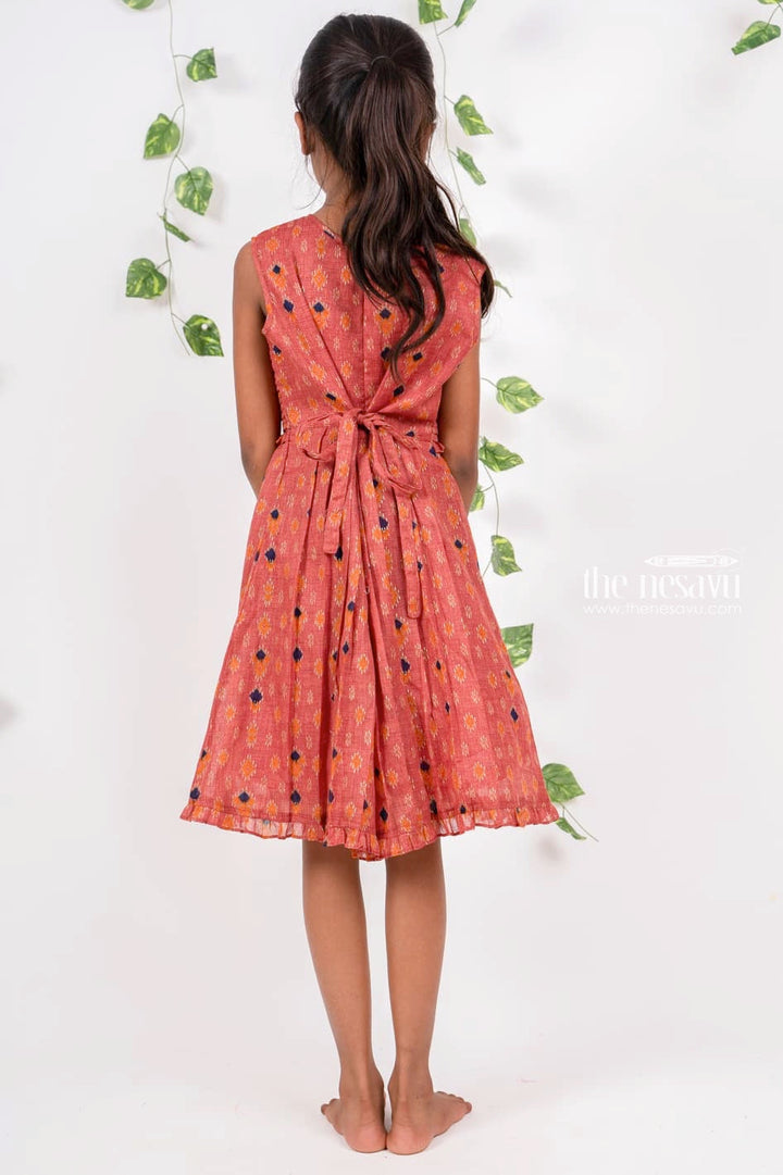 The Nesavu Girls Cotton Frock Cute Designer Pleated Soft Cotton Sleeveless Frock For Girls Nesavu Top 5 Latest Cotton Dresses | Yoke Pattern Designer Gown | The Nesavu