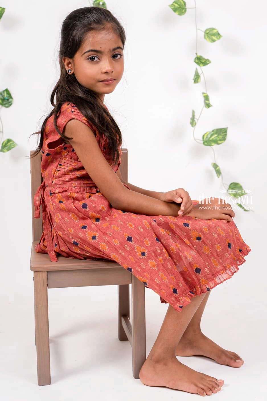 The Nesavu Girls Cotton Frock Cute Designer Pleated Soft Cotton Sleeveless Frock For Girls Nesavu Top 5 Latest Cotton Dresses | Yoke Pattern Designer Gown | The Nesavu