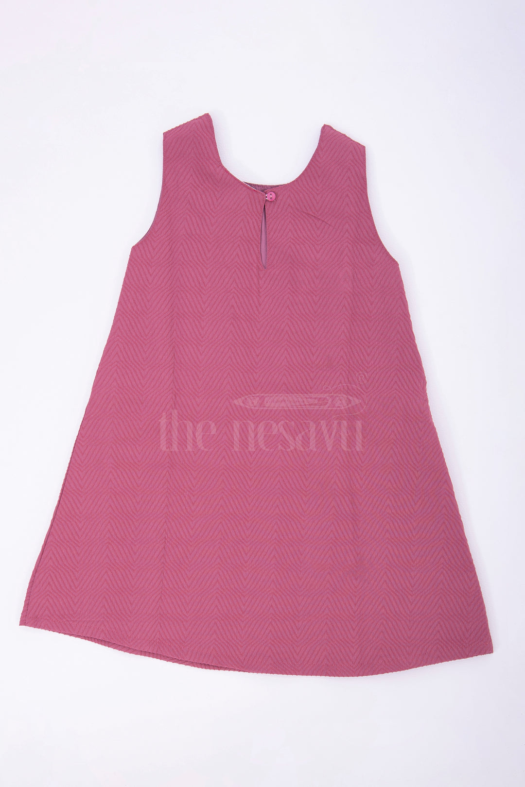 The Nesavu Baby Fancy Frock Deep Purple Sleeveless ALine Frock with Three Cute Bows Nesavu 16 (1Y) / Purple BFJ591A-16 Deep Purple Sleeveless A-Line Frock with Bows - Nesavu