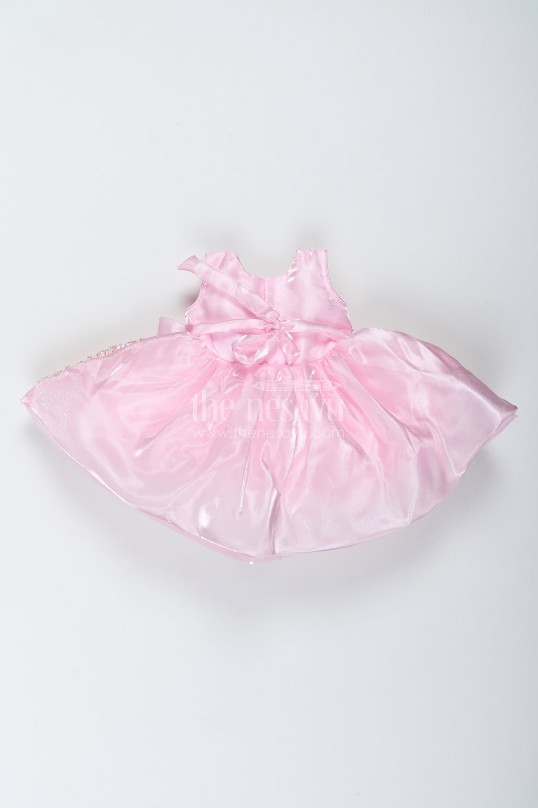 The Nesavu Girls Fancy Party Frock Designer Frock for Girls in Pink for Celebration Styling Nesavu Nesavu Designer Frock For Girls In Pink For Celebration Styling