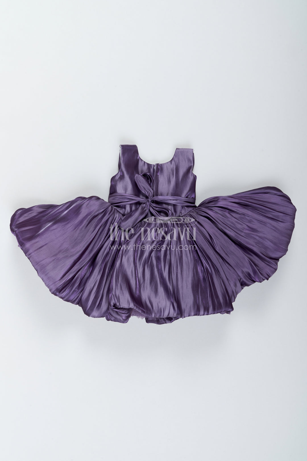 The Nesavu Girls Fancy Party Frock Designer Frock for Girls in Purple for Celebrations and Photos Nesavu Nesavu Designer Frock For Girls With Woven Texture For Weddings