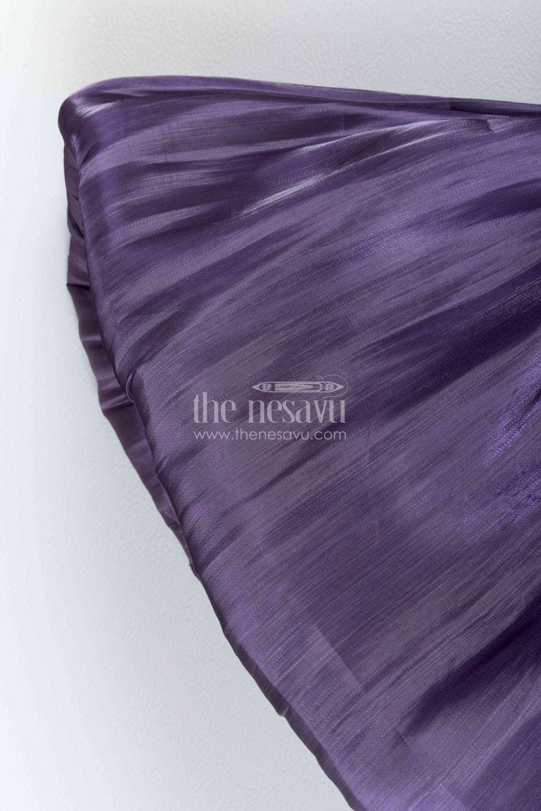 The Nesavu Girls Fancy Party Frock Designer Frock for Girls in Purple for Celebrations and Photos Nesavu Nesavu Designer Frock For Girls With Woven Texture For Weddings