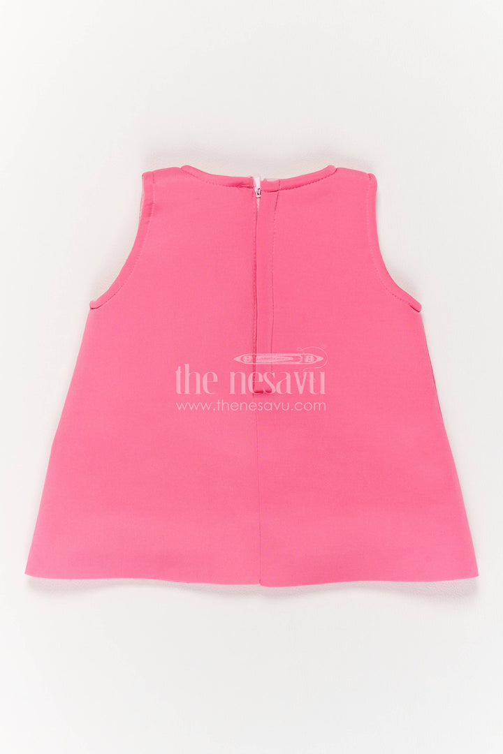 The Nesavu Girls Fancy Party Frock Designer Frock for Girls with Decorative Yoke for Weddings and Parties Nesavu Nesavu Designer Frock For Girls With Decorative Yoke For Weddings