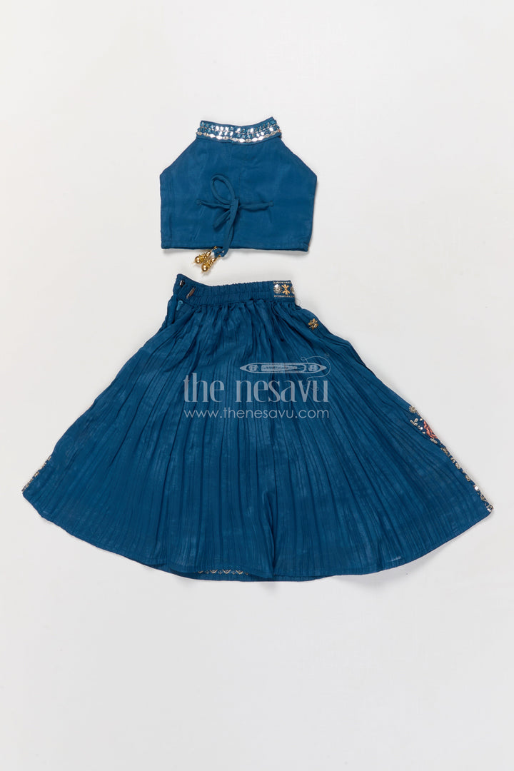 The Nesavu Girls Ethnic Lehenga Designer Lehenga for Girls for Weddings and Festive Occasions Nesavu Nesavu designer lehenga for girls with floral embroidery and dupatta – perfect for weddings and festivals