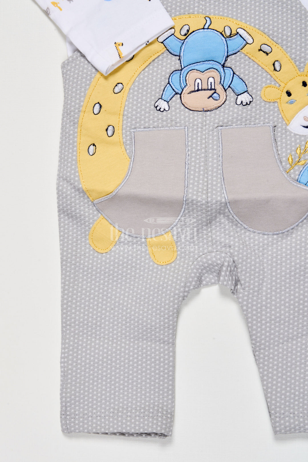 The Nesavu Baby Dungarees Digital Print Baby Dungaree Set for Cozy Wear and Travel Days Nesavu Nesavu baby dungaree set digitally printed cotton travel all-day comfort