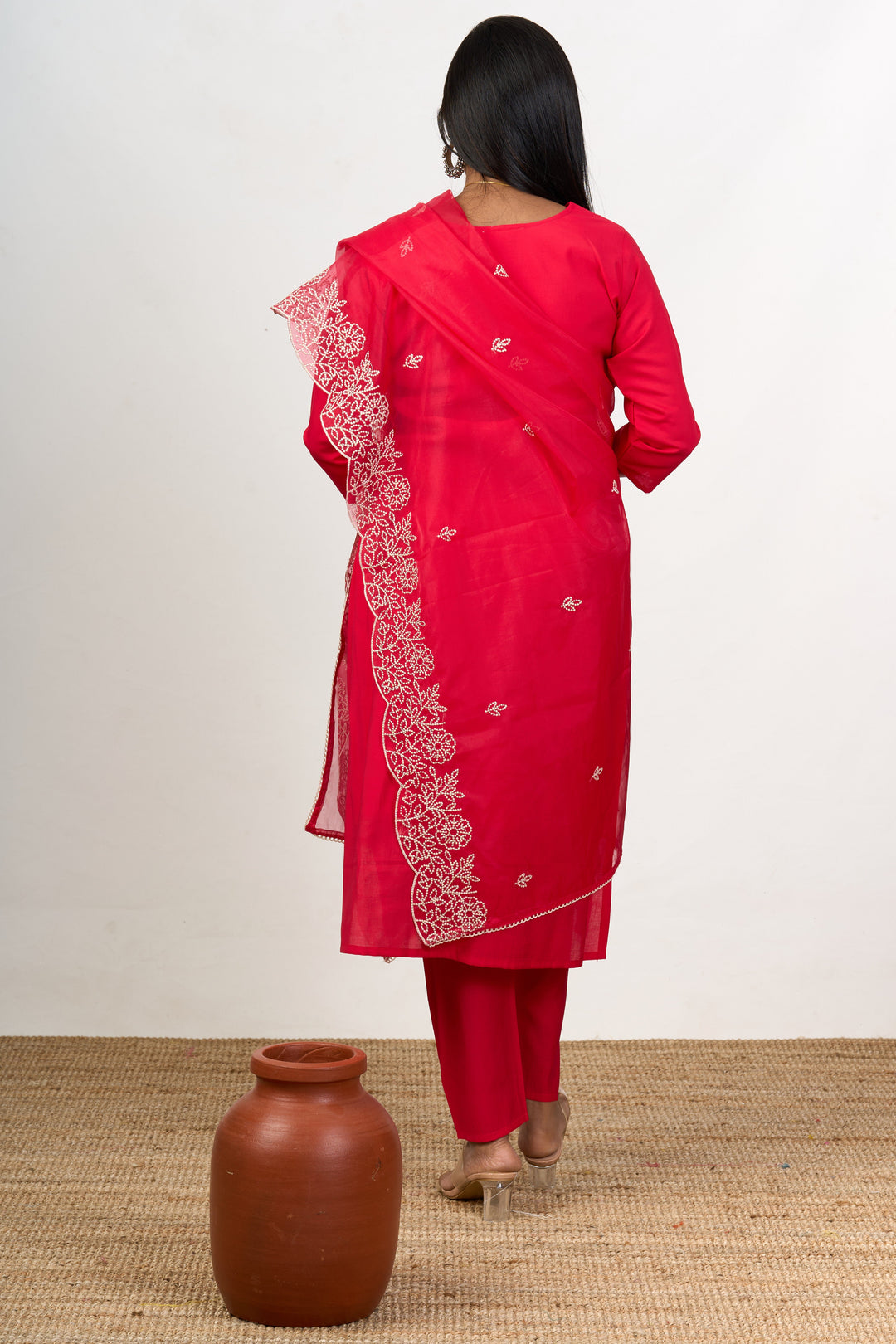 Traditional Art Silk Dress Functions Embroidered Dupatta Women Traditional Art Silk Dress Functions Embroidered Dupatta Women
