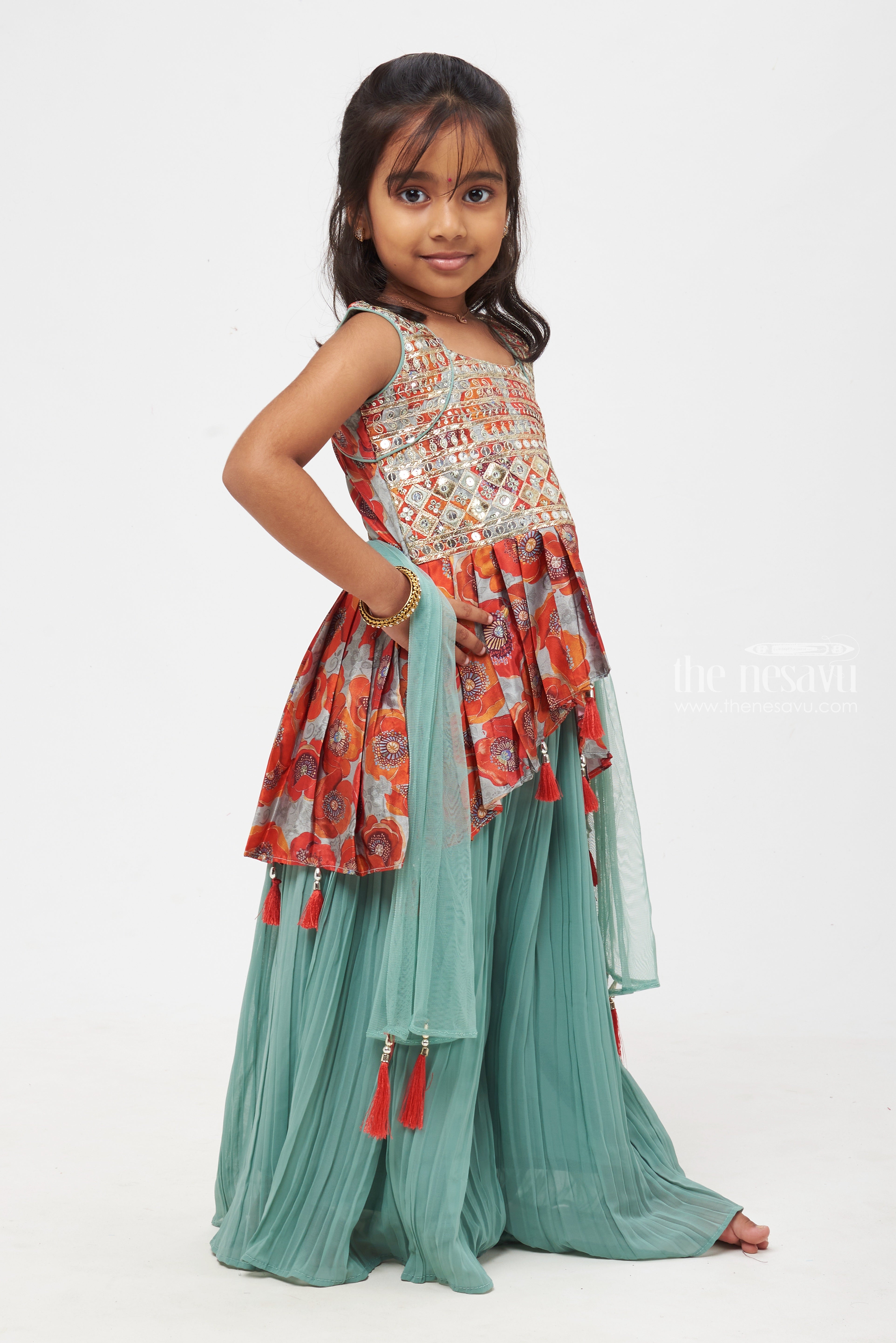 Kurti with on sale palazzo for wedding