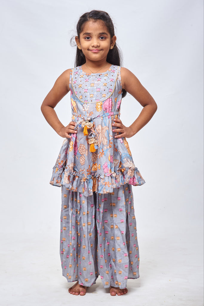 Girls Festive Wear Kurti and Palazzo The Nesavu – The Nesavu