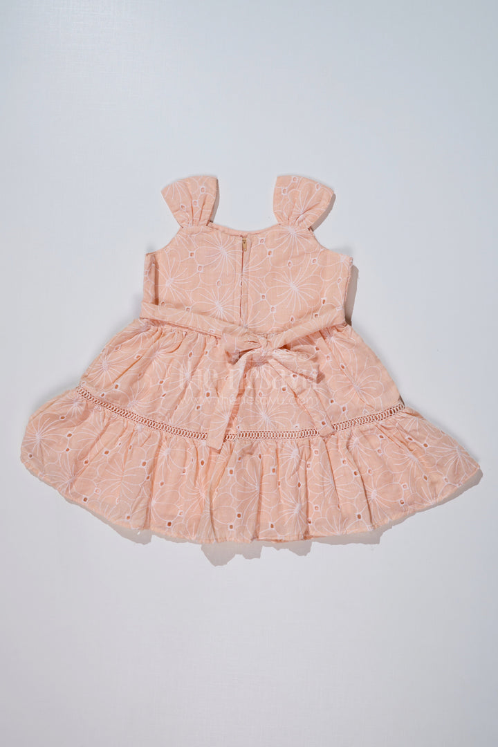The Nesavu Girls Cotton Frock Elegant Pastel Colors Dress for Girls in Cotton with Delicate Chikankari Embroidery Nesavu Nesavu Pastel Colors Dress Girls Cotton Delicate Chikankari Embroidery