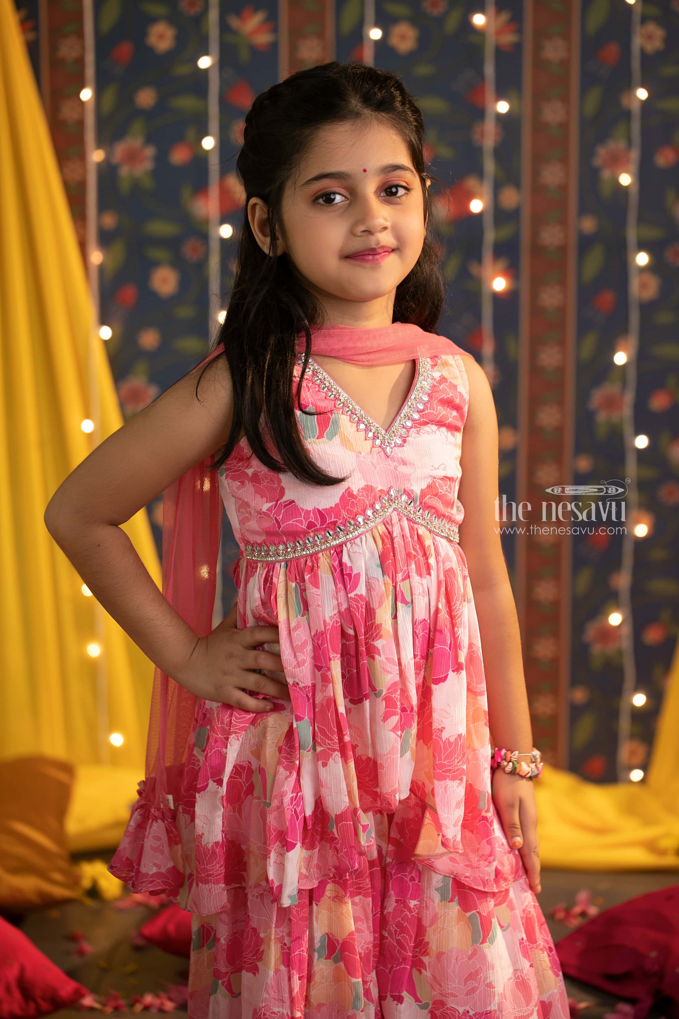 Buy Aarika Kids Pink & Navy Kurti, Salwar With Dupatta for Girls Clothing  Online @ Tata CLiQ