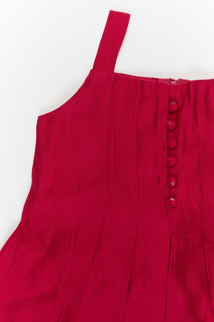 The Nesavu Girls Chanderi Frock Elegant Silk Frock with Traditional Jacket for Celebrations and Cultural Events Nesavu Nesavu ethnic silk frock with jacket for girls – ideal for weddings and festive gatherings