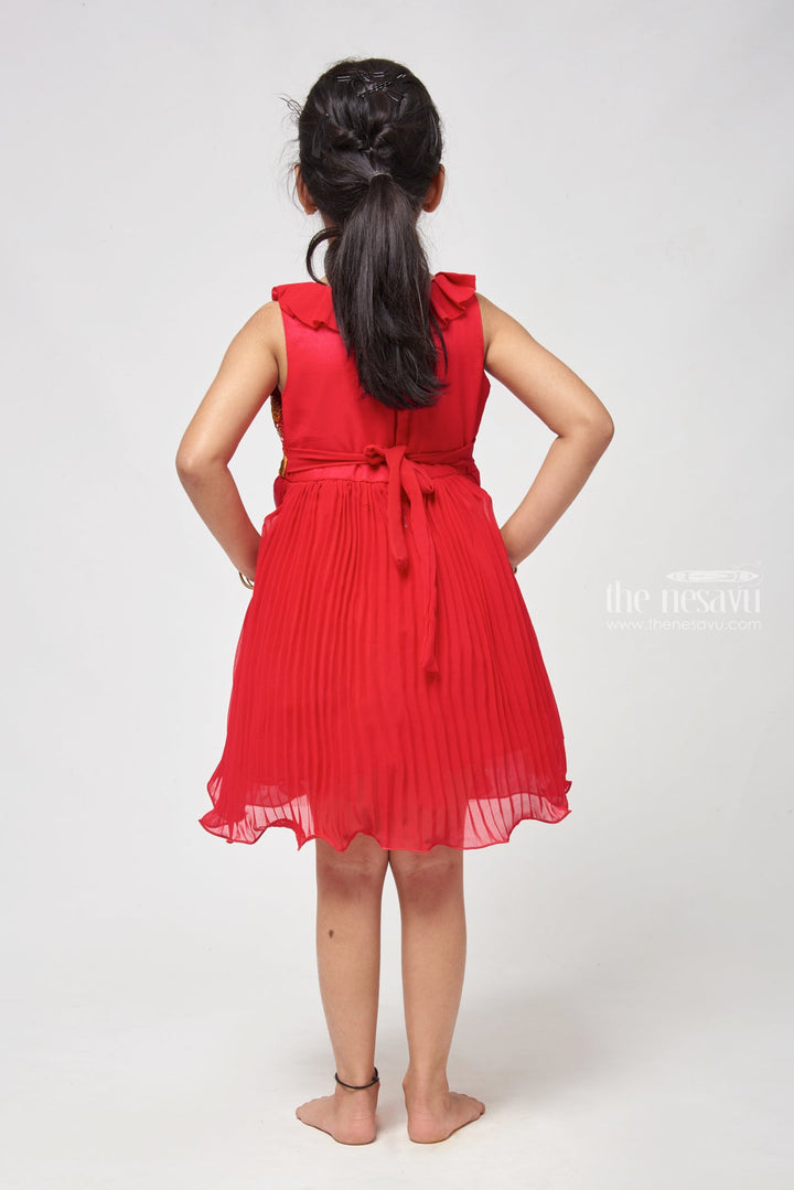 The Nesavu Girls Fancy Frock Embellished Ballroom Style Frock with Sparkle Accents for Girls Nesavu Shift Dress For Kids - Fancy Kids Frock Elegance For Photoshoots | The Nesavu