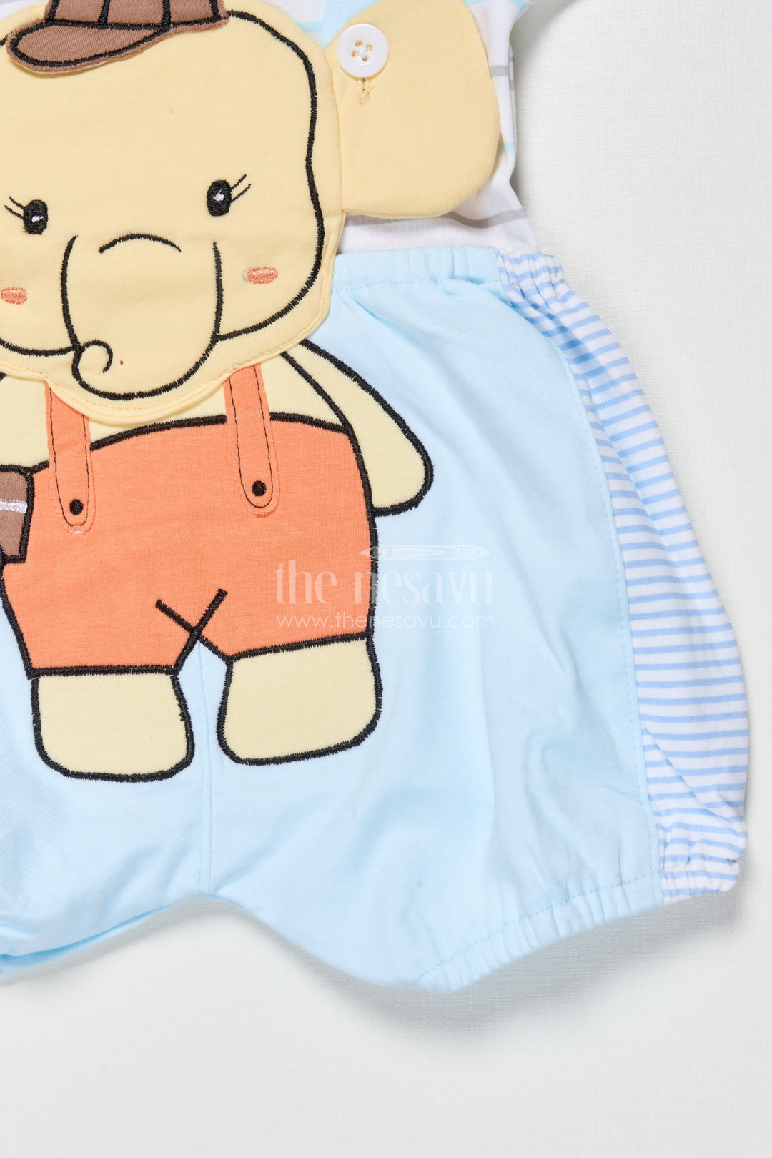 The Nesavu Baby Dungarees Embroidered Baby Dungaree Set for Casual Wear and Playtime Fun Nesavu Nesavu embroidered baby dungaree cotton set boys  perfect playtime everyday comfort