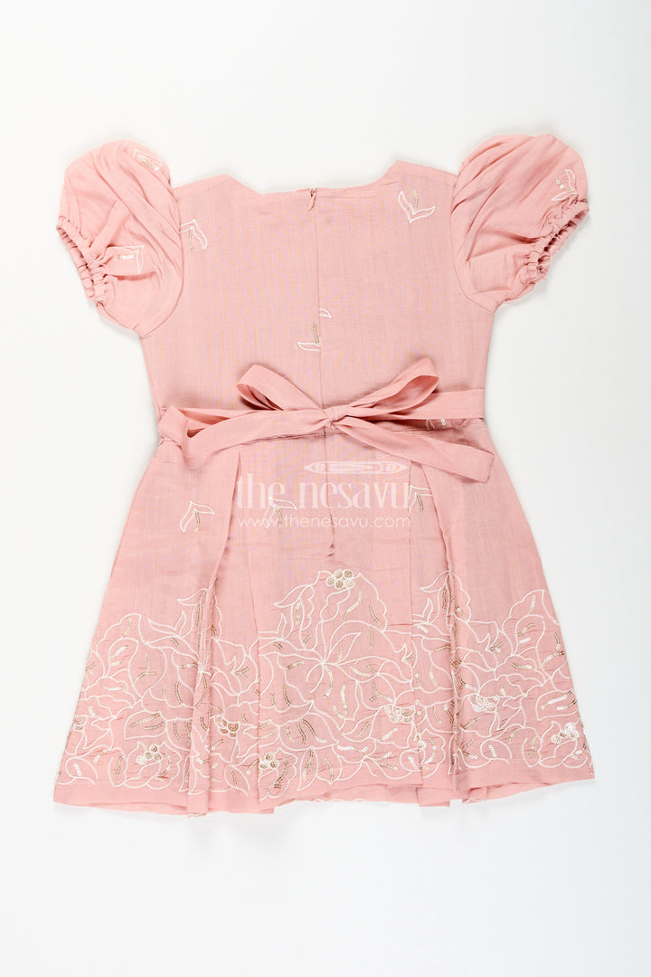The Nesavu Embroidered frock for toddler girls for birthdays and special outings Nesavu Nesavu toddler girl frock embroidery birthdays indoor festive occasions