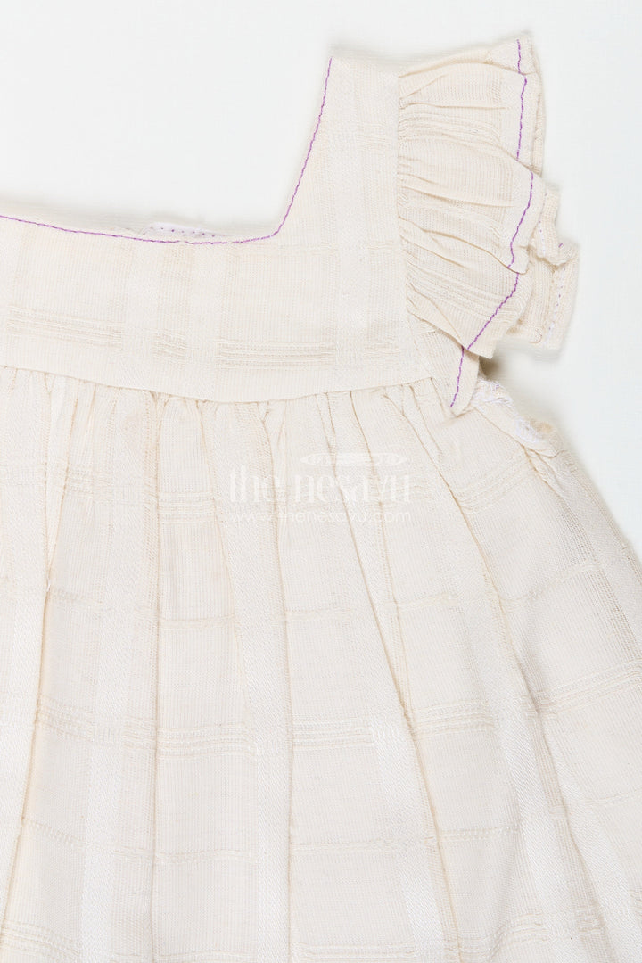 The Nesavu Baby Cotton Frocks Embroidered Summer Frock for Baby Girls in Cotton Nesavu Nesavu Cotton Summer Frock Baby Girls Multicolor Embroidery Sleeveless Ruffle Design