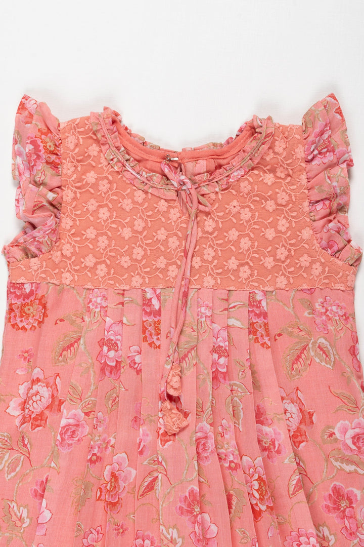 The Nesavu Girls Cotton Frock Enchanted Blossom: Girls Floral Cotton Summer Frock Nesavu Shop Girls Floral Cotton Frock for Summer | Light & Airy | The Nesavu