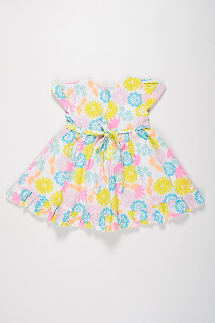 The Nesavu Baby Cotton Frocks Enchanted Garden Toddler Girl’s Floral Frock Nesavu Toddler Girls Floral Summer Frock | Bright and Playful Dress for Sunny Days | The Nesavu