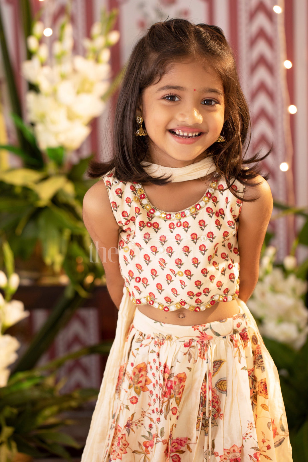 Girls Floral Embellished Lehenga Choli Online The Nesavu – The