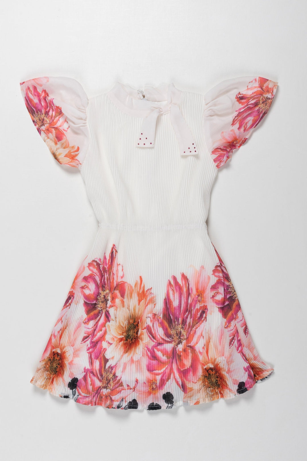 The Nesavu Girls Fancy Frock Enchanting Girls Floral Fancy Frock for Celebratory Elegance Nesavu Shop Delightful Floral Fancy Frocks for Girls | Perfect Party Attire | The Nesavu