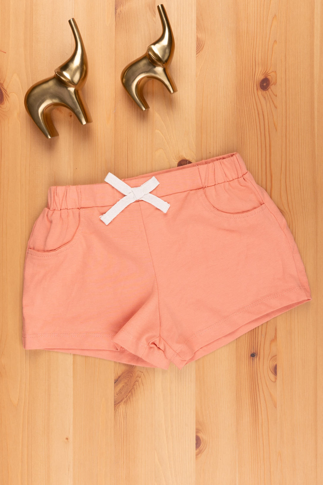 The Nesavu Girls Shorts Essential Unisex Kids Bottoms Comfortable and Stylish Everyday Shorts psr silks Nesavu 18 (2Y) / Orange LBW009B