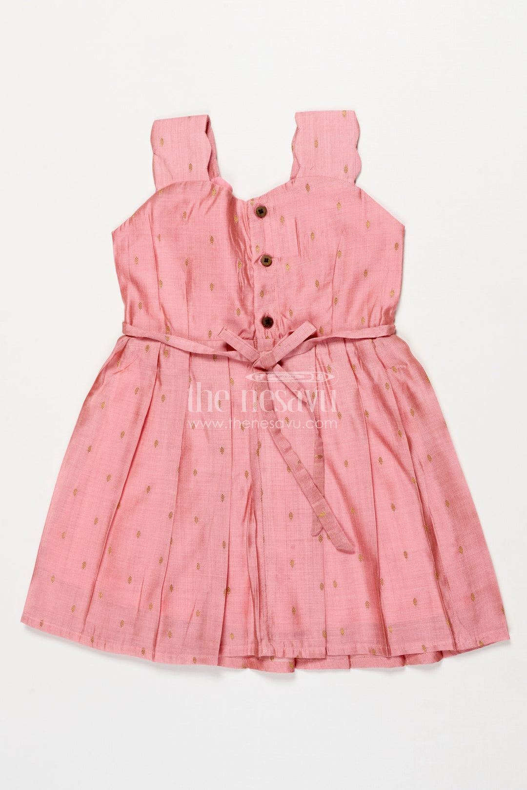 The Nesavu Girls Chanderi Frock Ethnic Chanderi Frock for Toddler Girls for Birthdays and Traditional Events Nesavu Nesavu ethnic chanderi frock for toddler girls for birthday parties and traditional occasions