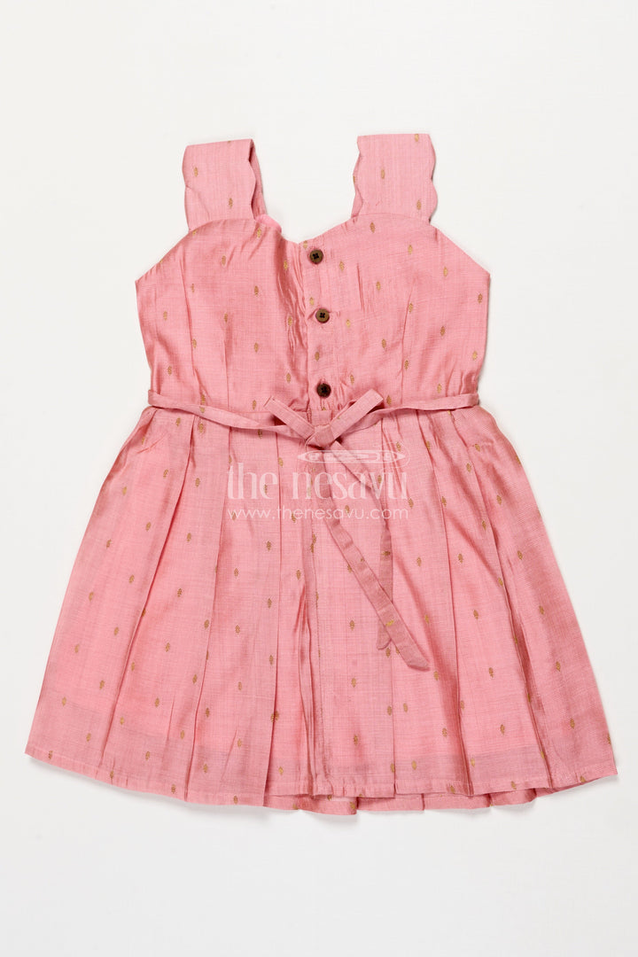 The Nesavu Girls Chanderi Frock Ethnic Chanderi Frock for Toddler Girls for Birthdays and Traditional Events Nesavu Nesavu ethnic chanderi frock for toddler girls for birthday parties and traditional occasions