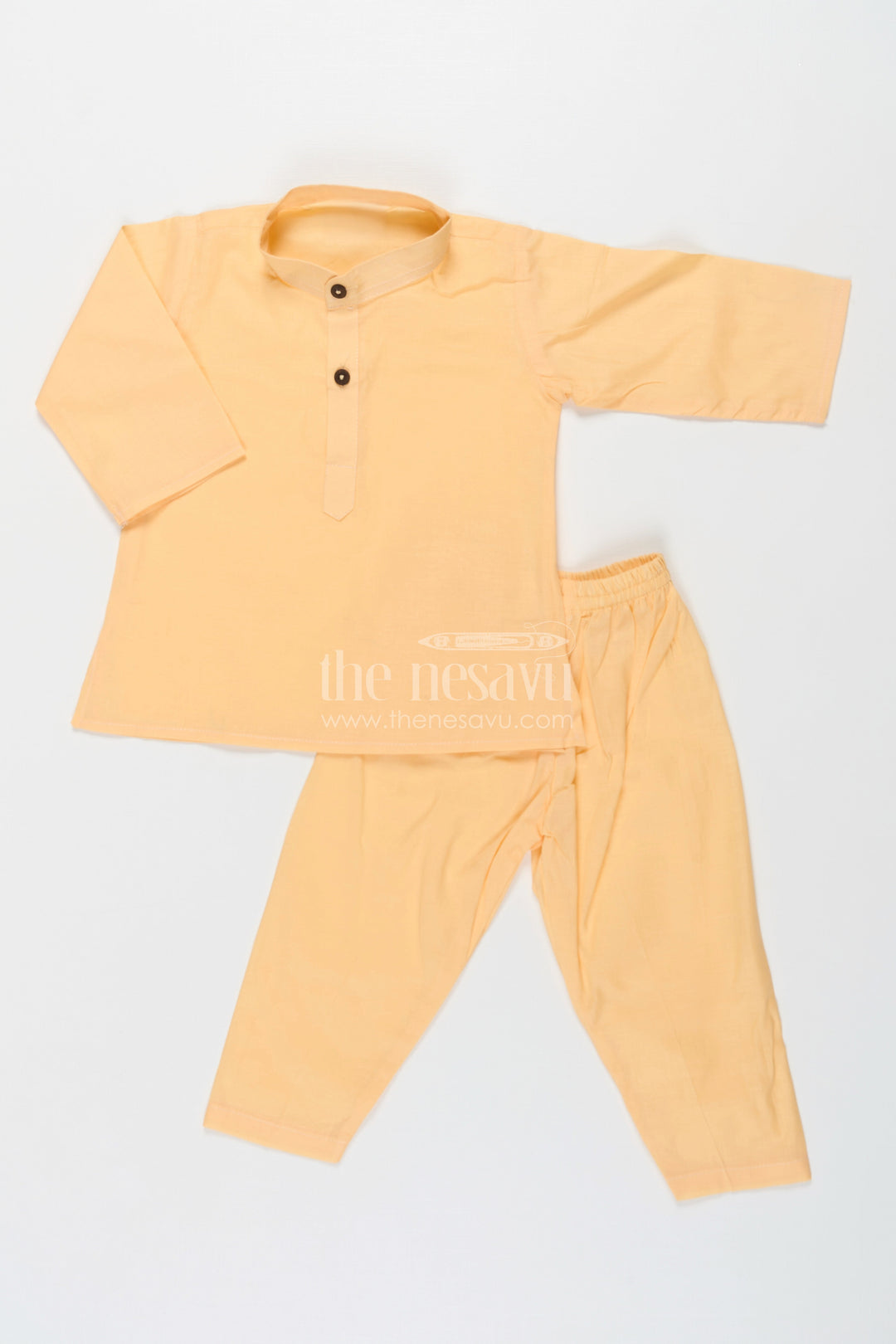 The Nesavu Boys Jacket Sets Ethnic Jacket and Kurta Set for Boys in Yellow Cotton with Multicolor Sequence Embellished Jacket Nesavu Nesavu Ethnic Jacket Kurta Set Boys Yellow Multicolor Digital Print Sequin Embellishments