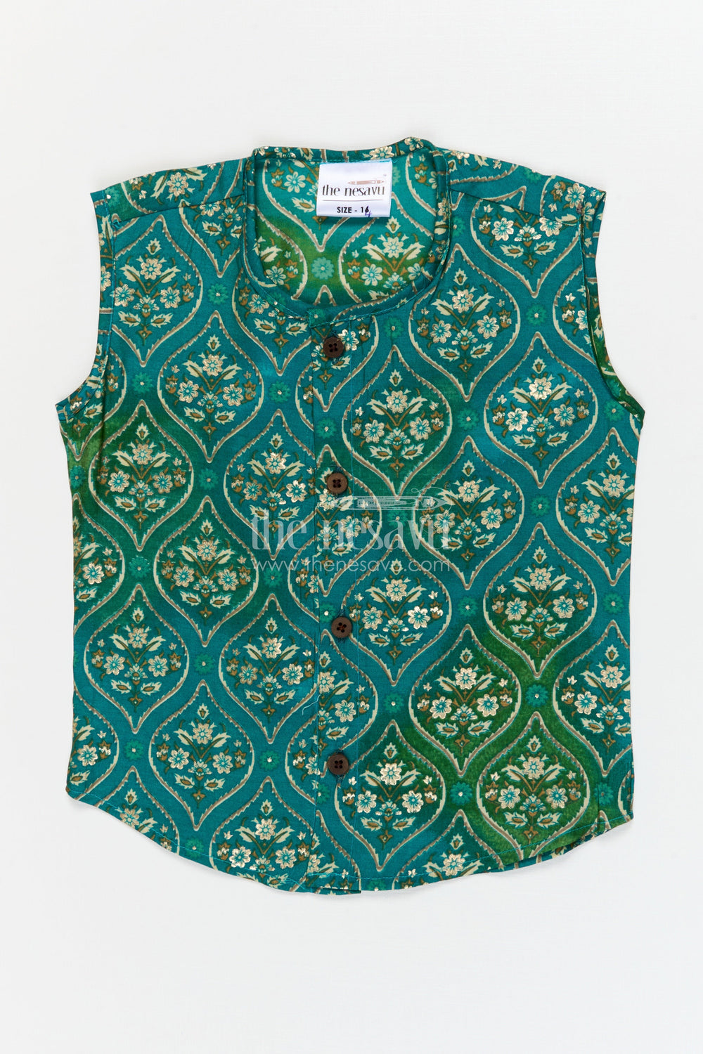 The Nesavu Baby Jablas Ethnic Printed Jabla Top for Baby’s Everyday Use and Festive Comfort Nesavu 10 (NB) / Green / Viscose Silk IF040A-10 Nesavu modal silk baby jabla with ethnic floral print – great for festive mornings and daily wear